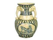 10 Inch Tall Ceramic Elephant Vase