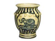7 Inch Tall Ceramic Elephant Vase