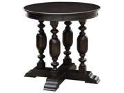 Empire 4 Turned Post Foyer Table in Rich Jacobean Finish
