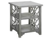 Harvey Ash Grey Chippendale Square End Table
