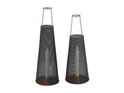 Sterling Industries Dusk Candle Holders In Black And Copper Set of 2