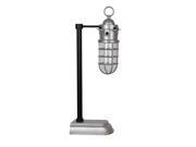 Industria Black and Antique Silver Finish Task Lamp