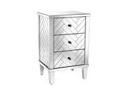 Sterling Industries Chatelet 3 Drawer Chest In Clear Mirror Finish