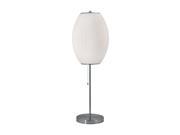Lamp Works Cigar Table Lamp In Satin Nickel And White Incandescent