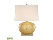 Lamp Works Ceramic Gold Oval Table Lamp LED