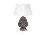 Lamp Works Raindrop Ceramic Table Lamp In Grey Incandescent