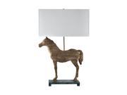 Lamp Works Composite Carved Horse Table Lamp