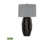Lamp Works Ceramic Bisque Table Lamp In Dark Taupe LED
