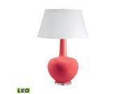 Lamp Works Porcelain Table Lamp In Coral LED