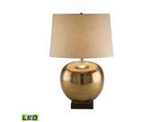 Lamp Works Metal Brass Ball Table Lamp LED