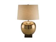 Lamp Works Metal Brass Ball Table Lamp Incandescent