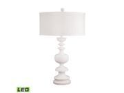 Lamp Works Composite White Gloss Urn Table Lamp LED