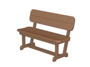 48 Recycled Earth Friendly Park Lane Outdoor Patio Bench Raw Sienna