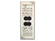 Pack of 3 Love Laughter Happily Ever After... Wedding Wall Plaques 11.5 x 31