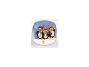 12 Snow Drift Penguin Family and Baby Square Porcelain Christmas Dining Plate