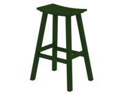 30 Recycled Earth Friendly Curved Outdoor Bar Stool Green