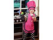 3 Piece Lil Cup Cake Embroidered Girl s Chef s Apron Hat and Pot Holder Set
