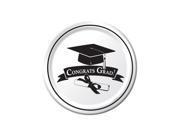 Club pack of 180 White and Black School Colors Congrats Grad Disposable Paper Graduation Party Dinner Plates 7