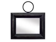 Pack of 2 Rustic Black Hanging Glass Mirror 18.5