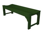 60 Recycled Earth Friendly Outdoor Patio and Garden Backless Bench Green