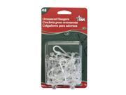 48ct Clear Plastic Reusable Christmas Ornament Hangers Hooks