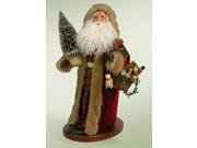 19 Swaying Santa Claus Trimmed in Fur Christmas Table Top Decoration