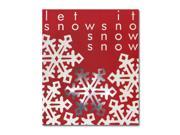 Pack of 2 Red and Silver Let It Snow Christmas Wall Decor Plaques 19