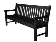 72 Recycled Earth Friendly Nantucket Outdoor Patio Bench Black