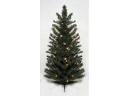 2 Pre Lit Canadian Pine Artificial Christmas Tree Clear Lights