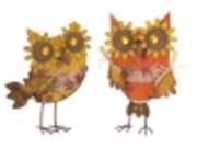Pack of 4 Orange and Yellow Fall Owl Sets 16.75