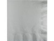 Club Pack of 250 Shimmering Silver Premium 3 Ply Disposable Dinner Party Napkins 8.75