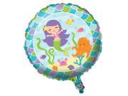 Club Pack of 10 Mermaid Friends Metallic Foil Party Balloons 18