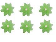 Pack of 6 Green Floating Lotus Paper Flower Outdoor Patio Decor Lanterns