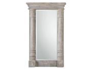 55.75 Val Fortore Rectangular Beveled Mirror with Carved Pine Column Frame