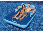 77 Blue MalibuMattress Inflatable Swimming Pool Lounger Mattress Float with Removable Back Rest