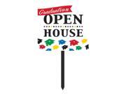 Pack of 6 Multi Colored Graduation Open House Outdoor Plastic Garden Yard Sign Decorations 32