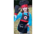 3 Piece Love Bug Black and Red Girl s Apron Hat and Pot Holder Set