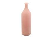 Pack of 2 Frosted Pink Hand Blown Decorative Table Top Flower Vases 19