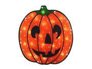 13 Lighted Holographic Jack o Lantern Pumpkin Halloween Window Silhouette