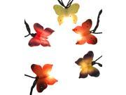 Set of 10 Multi Color Butterfly Novelty Christmas Lights Green Wire