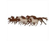 48.5 Brown and Beige Metal Galloping Horse Silhouette Wall Art Decoration