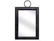 Pack of 2 Rustic Black Hanging Glass Mirror 35.5