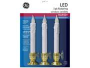 Pack of 3 LED Battery Operated Flickering Window Christmas Candle Lamps with Timers 9.25