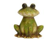 Set of 2 Terracotta Frog Decorative Garden Statues 12.25