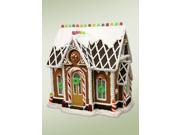 15.5 Gumdrop Gables Candy Gingerbread House Table Top Christmas Decoration