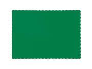 Club Pack of 600 Solid Emerald Green Disposable Table Placemats 13.5