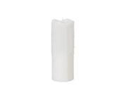 Set of 4 Pre Lit LED Pillar Dripping Style White Candle with a Moving Flame 9