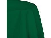 Club Pack of 12 Hunter Green Disposable Tissue Poly Octy Round Picnic Party Table Covers 82