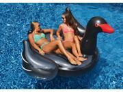 75 Water Sports Inflatable Giant Black Swan Swimming Pool Ride On Float Toy