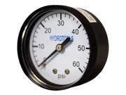 HydroTools Rear Mount Pressure Gauge Swimming Pool Filter and Pump Accessory 60 PSI